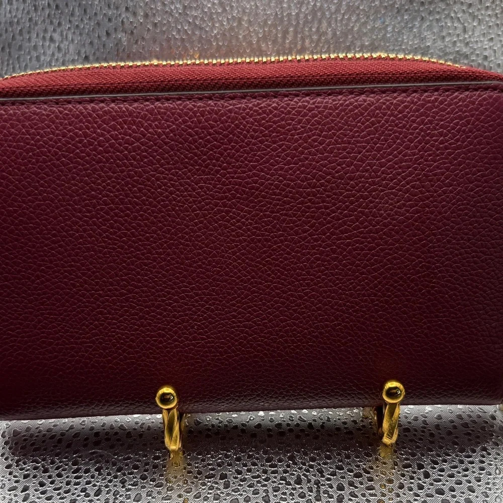 Michael Kors Burgundy Studded Wallet - Picture 2 of 4